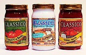 Dollhouse Miniature Classico Pasta Sauce Set-Tom Basic, Cream 